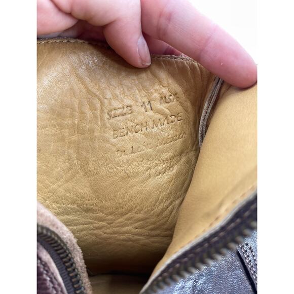 Bed Stu Womens 11 Boots Ankle Wedge Cobbler Series Dark Brown Leather - Picture 9 of 10